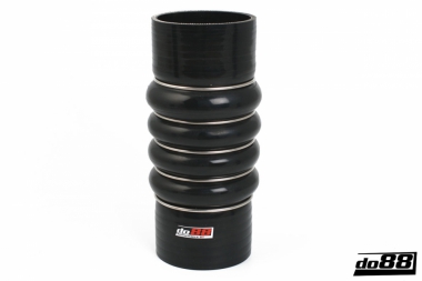 Silicone Hose Black 4-Humps 3'' (76mm)