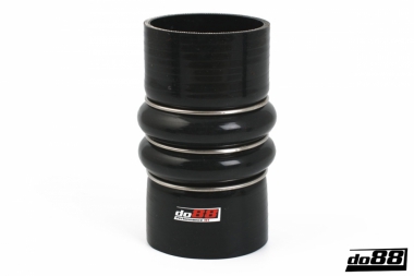 Silicone Hose Black 2-Humps 3'' (76mm)