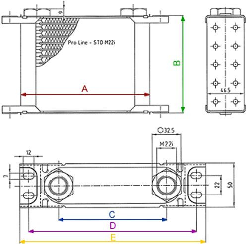 Setrab Pro Line oil cooler 16 row 283mm