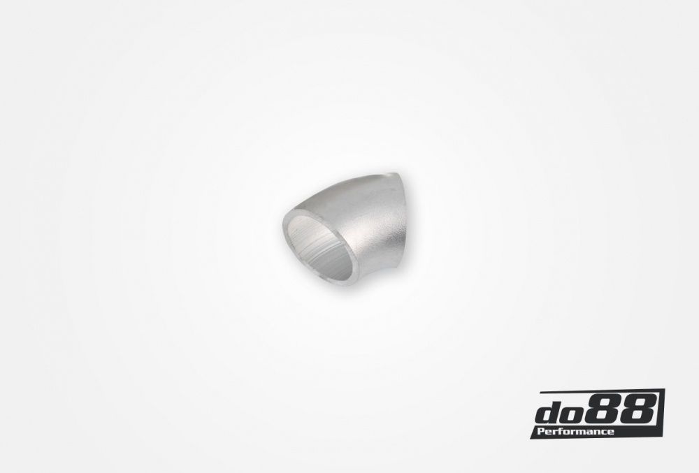 Aluminum pipe 45° 40x3 mm, short radius