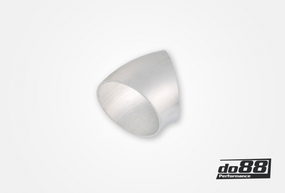 Aluminum pipe 45° 76x3 mm, short radius