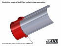 Pipe end with hose connection 35mm