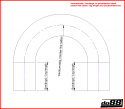 Aluminium pipe 180 degree 0,875\'\' (22mm)