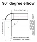 Silicone Hose Blue 90 degree 0,875\'\' (22mm)