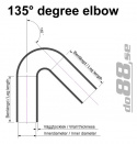 Silicone Hose Blue 135 degree 1,375 - 1,75\'\' (35-45mm)