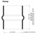 Silicone Hose Blue Hump 3,125\'\' (80mm)