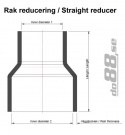 Silicone Hose Red Reducer 3 - 3,125\'\' (76-80mm)