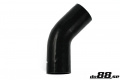 Silicone Hose Black 45 degree 4,5'' (114mm) Silicone Hose Black 45 degree 4,5'' (114mm)