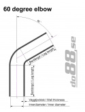 Silicone Hose Black 60 degree 4,25\'\' (108mm)