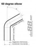 Silicone Hose Black 60 degree 2,375\'\' (60mm)