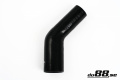 Silicone Hose Black 45 degree 1,75 - 2,5'' (45-63mm) Silicone Hose Black 45 degree 1,75 - 2,5'' (45-63mm)