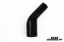 Silicone Hose Black 45 degree 2,75 - 3,25\'\' (70-83mm)