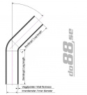 Silicone Hose Black 60 degree 3 - 3,5\'\' (76 - 89mm)