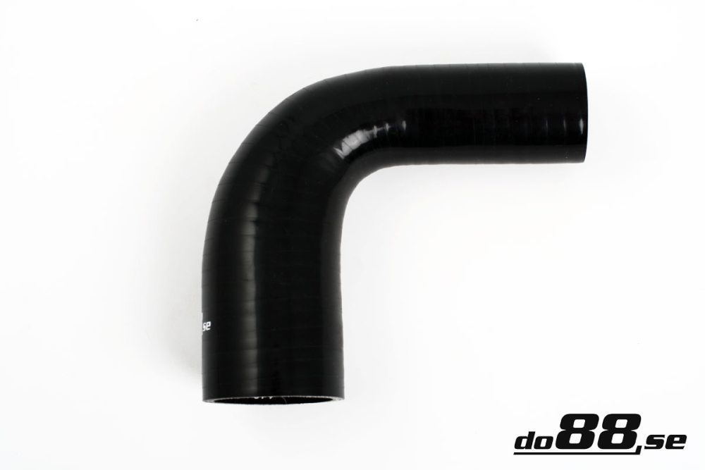 Silicone Hose Black 90 degree 1,875 - 2,125\'\' (48-54mm) in the group Silicone hose / hoses / Silicone hose Black / Reducing elbow / 90 degree at do88 AB (SBR90G48-54)