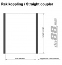 Silicone Hose Black Coupler 3,25\'\' (83mm)