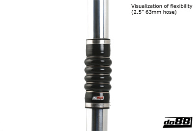 Silicone Hose Black 4-Humps 2,75'' (70mm)