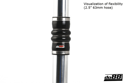 Silicone Hose Black 2-Humps 2,25'' (57mm)