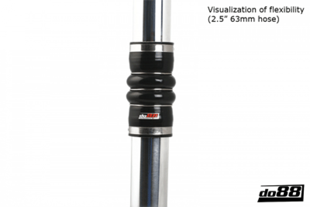 Silicone Hose Black 2-Humps 3,125\'\' (80mm) Silicone Hose Black 2-Humps 3,125\'\' (80mm)