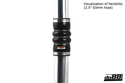 Silicone Hose Black 2-Humps 3,5'' (89mm)