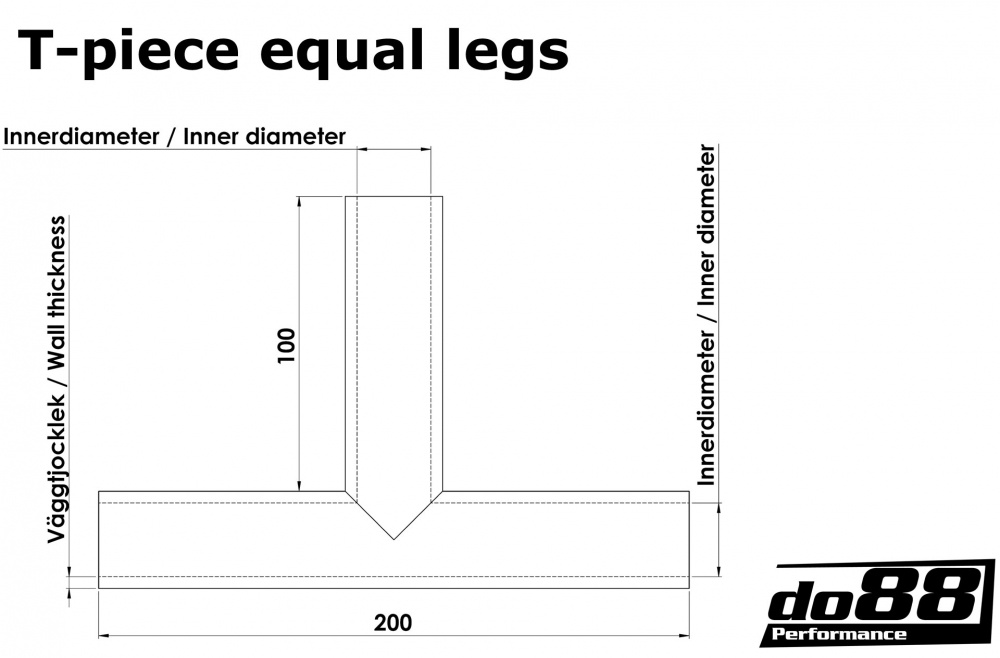 Silicone Hose Black T 1,75'' (45mm)