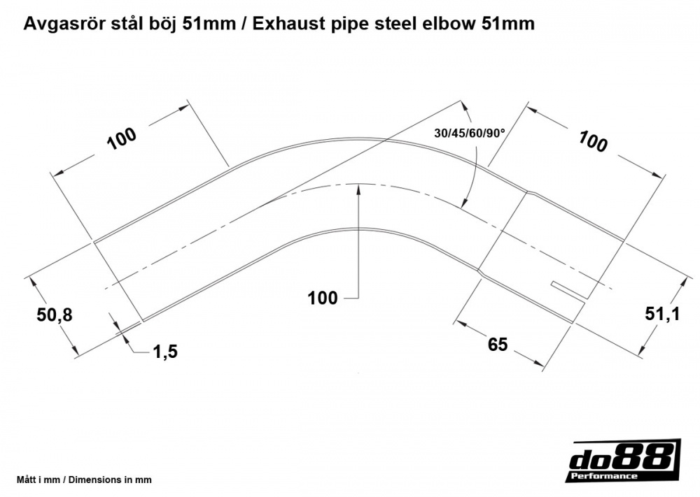 Exhaust pipe steel 90 degree 2\'\' (51mm) Exhaust pipe steel 90 degree 2\'\' (51mm)
