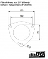 Exhaust flange steel 3'' (76mm) Exhaust flange steel 3'' (76mm)