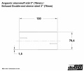 Exhuast Double-end sleeve steel  3'' (76mm) Exhuast Double-end sleeve steel  3'' (76mm)