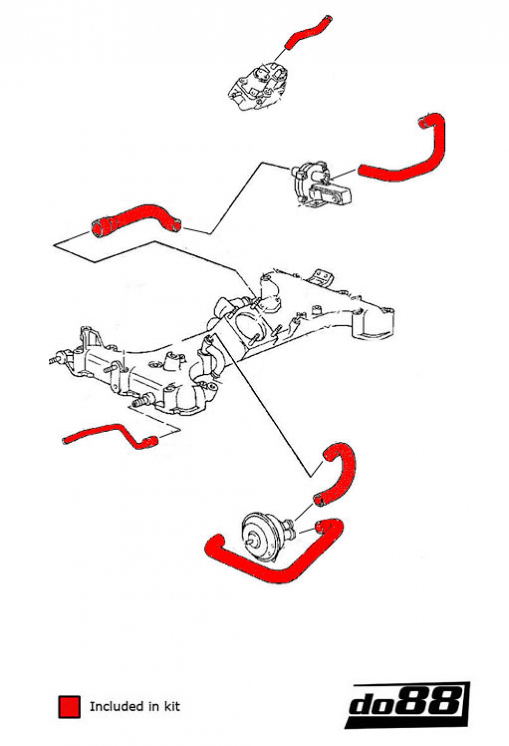 Porsche 964 Turbo K Jetronic hoses Porsche 964 Turbo K Jetronic hoses