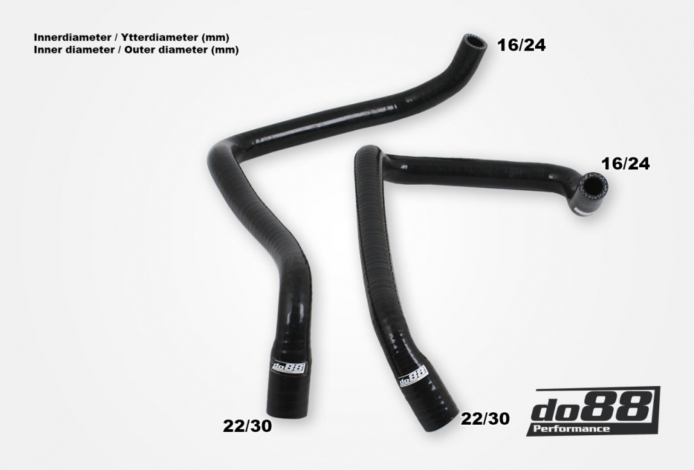 Volvo 740 760 780 940 960 D24 Heater hoses Black Volvo 740 760 780 940 960 D24 Heater hoses Black